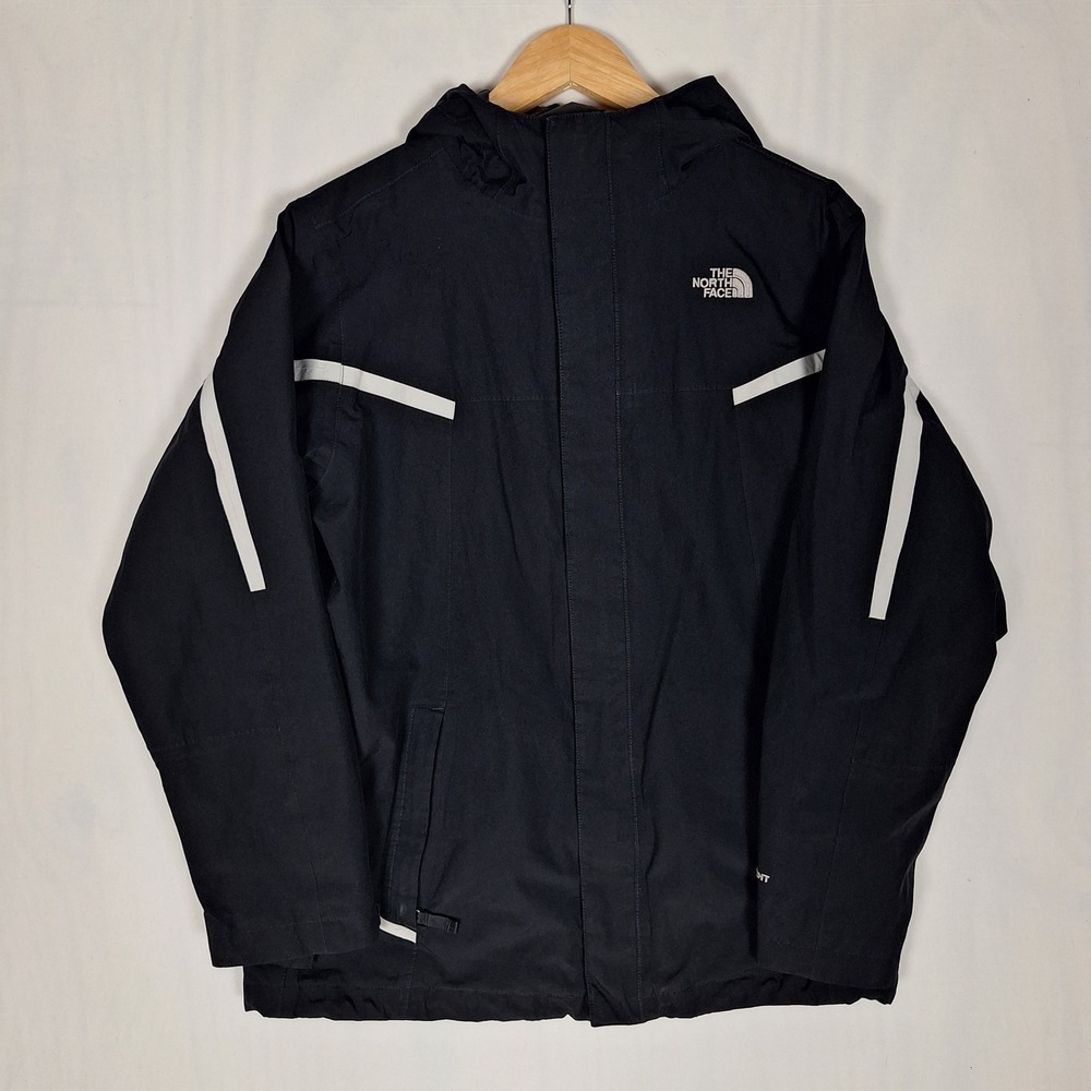 The North Face Reflective Hooded Windbreaker Jacket Black Boys XL 18/20